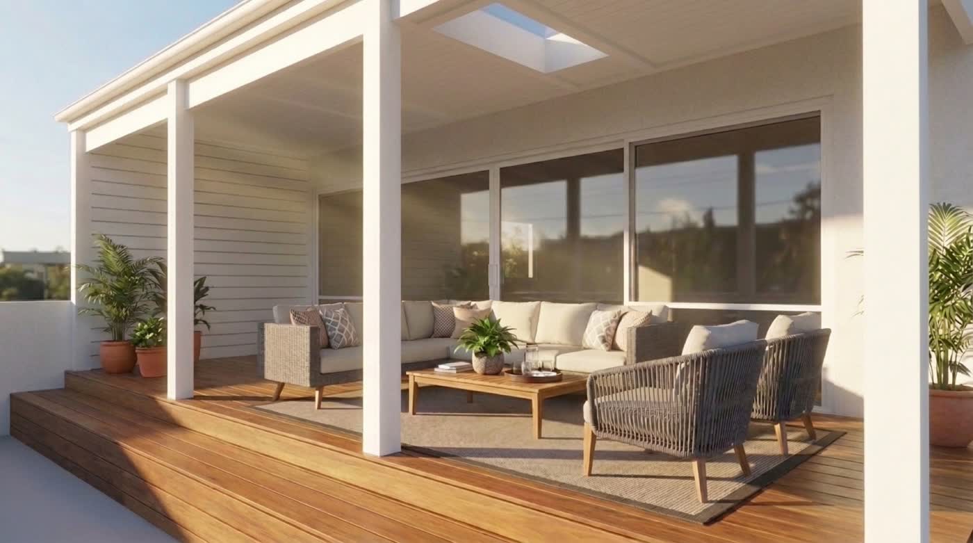 spotted gum deck - Chifley — outdoor rooms by HAWK Projects